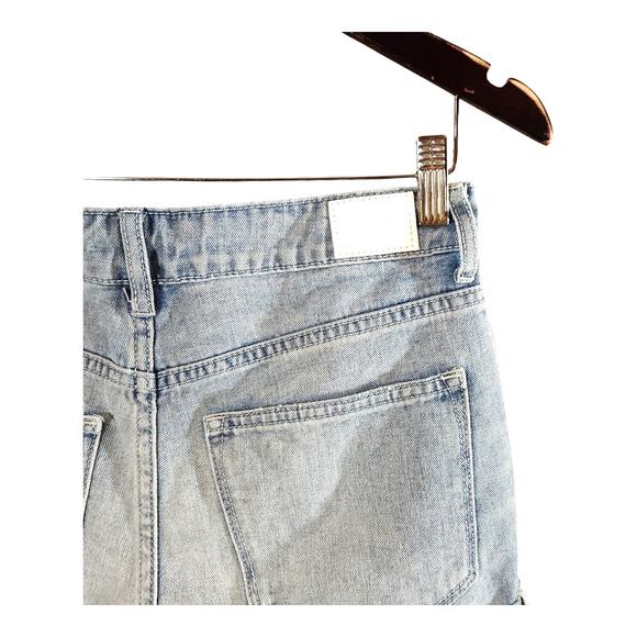 BDG Urban Outfitters Mid-rise Shortie Distressed Cuffed Denim Shorts Women's 24 - Picture 5 of 6